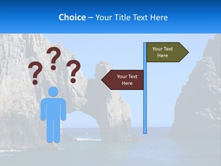 A Large Rock Formation In The Middle Of A Body Of Water PowerPoint Template