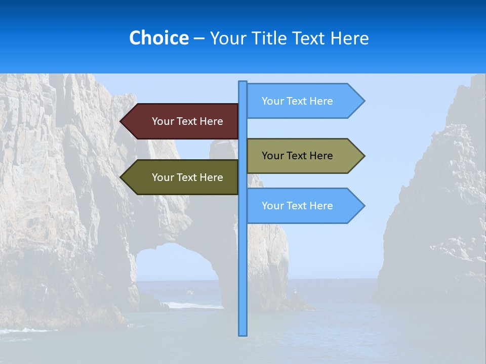 A Large Rock Formation In The Middle Of A Body Of Water PowerPoint Template