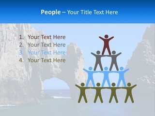 A Large Rock Formation In The Middle Of A Body Of Water PowerPoint Template