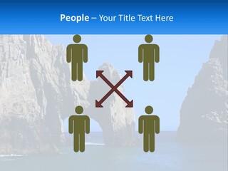 A Large Rock Formation In The Middle Of A Body Of Water PowerPoint Template