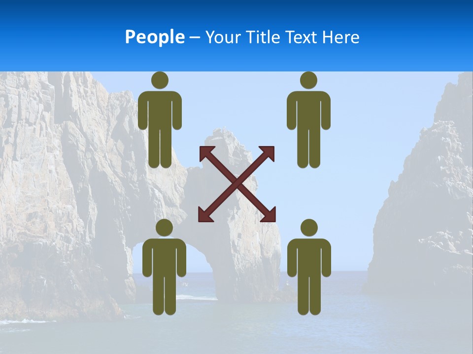 A Large Rock Formation In The Middle Of A Body Of Water PowerPoint Template