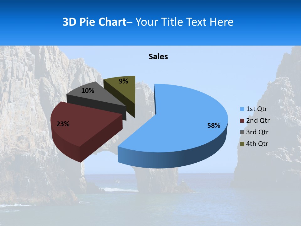 A Large Rock Formation In The Middle Of A Body Of Water PowerPoint Template