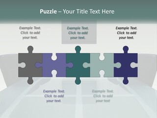 A Glass Conference Table With Black Leather Chairs PowerPoint Template