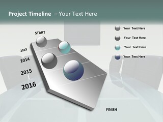 A Glass Conference Table With Black Leather Chairs PowerPoint Template