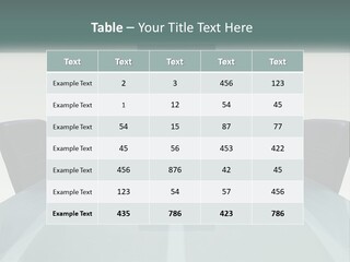 A Glass Conference Table With Black Leather Chairs PowerPoint Template
