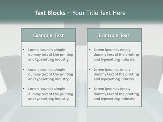 A Glass Conference Table With Black Leather Chairs PowerPoint Template