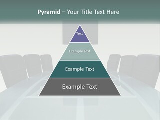 A Glass Conference Table With Black Leather Chairs PowerPoint Template
