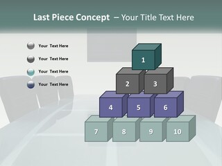 A Glass Conference Table With Black Leather Chairs PowerPoint Template