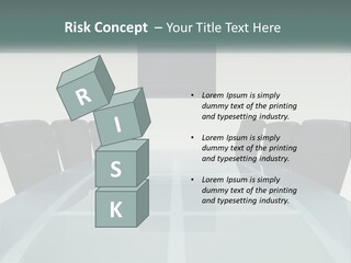 A Glass Conference Table With Black Leather Chairs PowerPoint Template