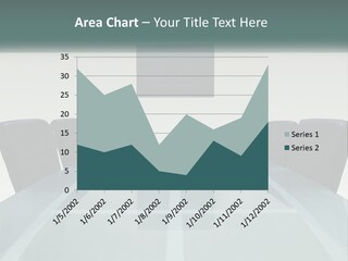 A Glass Conference Table With Black Leather Chairs PowerPoint Template