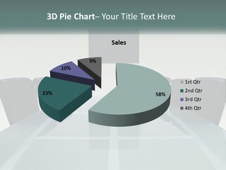 A Glass Conference Table With Black Leather Chairs PowerPoint Template