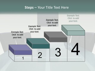 A Glass Conference Table With Black Leather Chairs PowerPoint Template