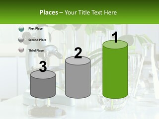 A Microscope And Some Plants On A Table PowerPoint Template