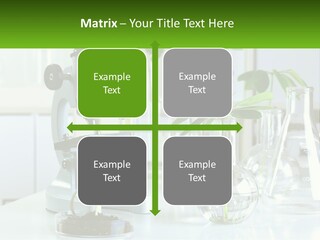 A Microscope And Some Plants On A Table PowerPoint Template