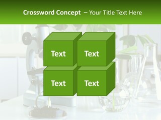 A Microscope And Some Plants On A Table PowerPoint Template