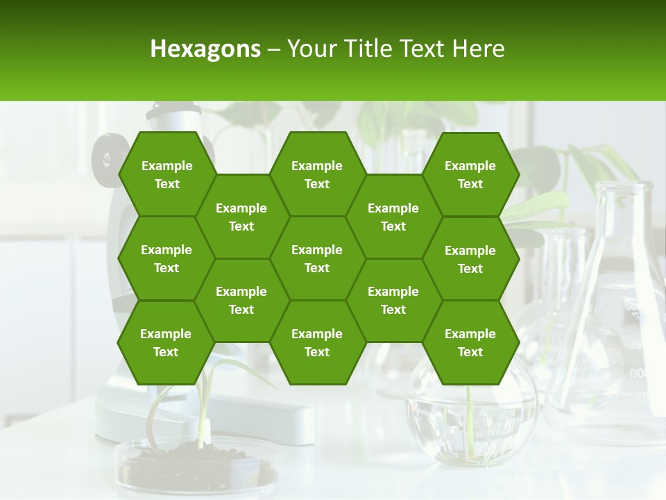 A Microscope And Some Plants On A Table PowerPoint Template