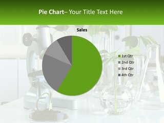 A Microscope And Some Plants On A Table PowerPoint Template