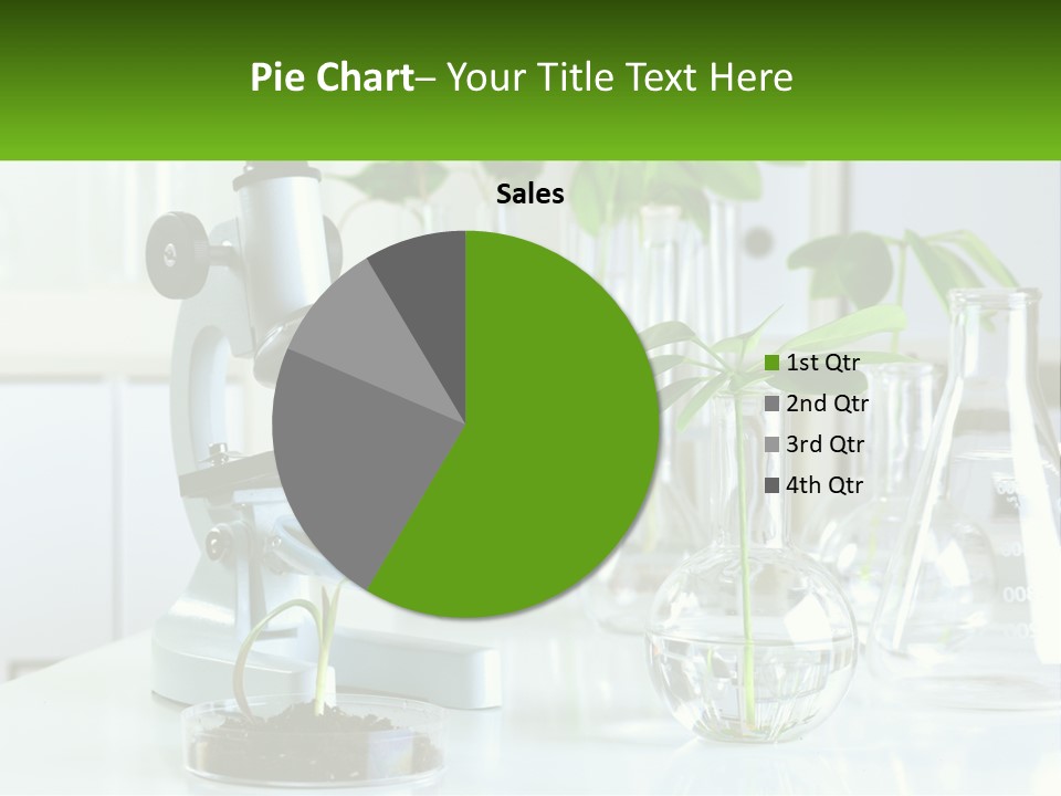 A Microscope And Some Plants On A Table PowerPoint Template