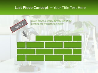 A Microscope And Some Plants On A Table PowerPoint Template
