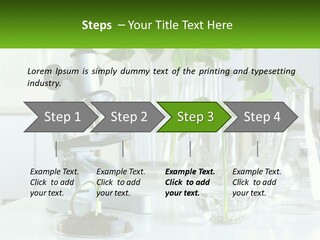 A Microscope And Some Plants On A Table PowerPoint Template