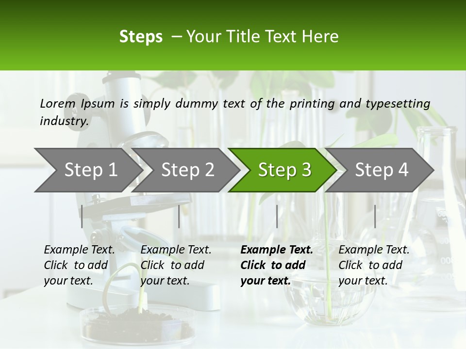 A Microscope And Some Plants On A Table PowerPoint Template