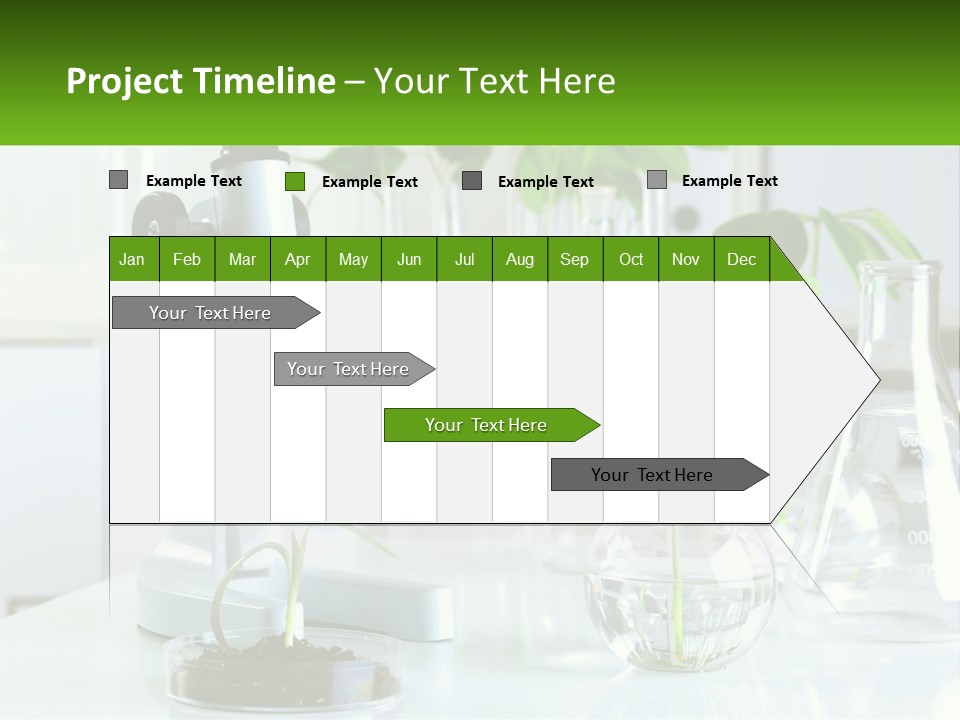 A Microscope And Some Plants On A Table PowerPoint Template