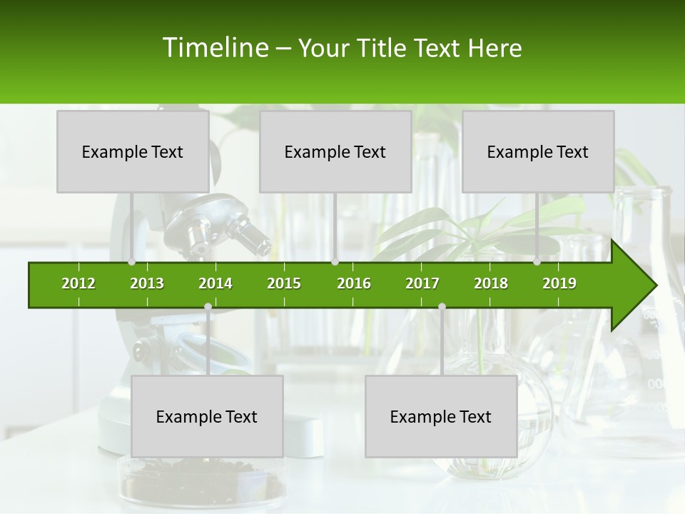 A Microscope And Some Plants On A Table PowerPoint Template