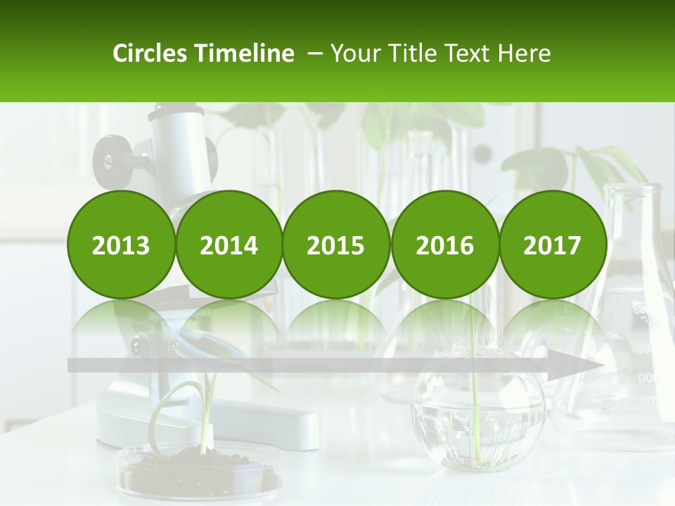 A Microscope And Some Plants On A Table PowerPoint Template