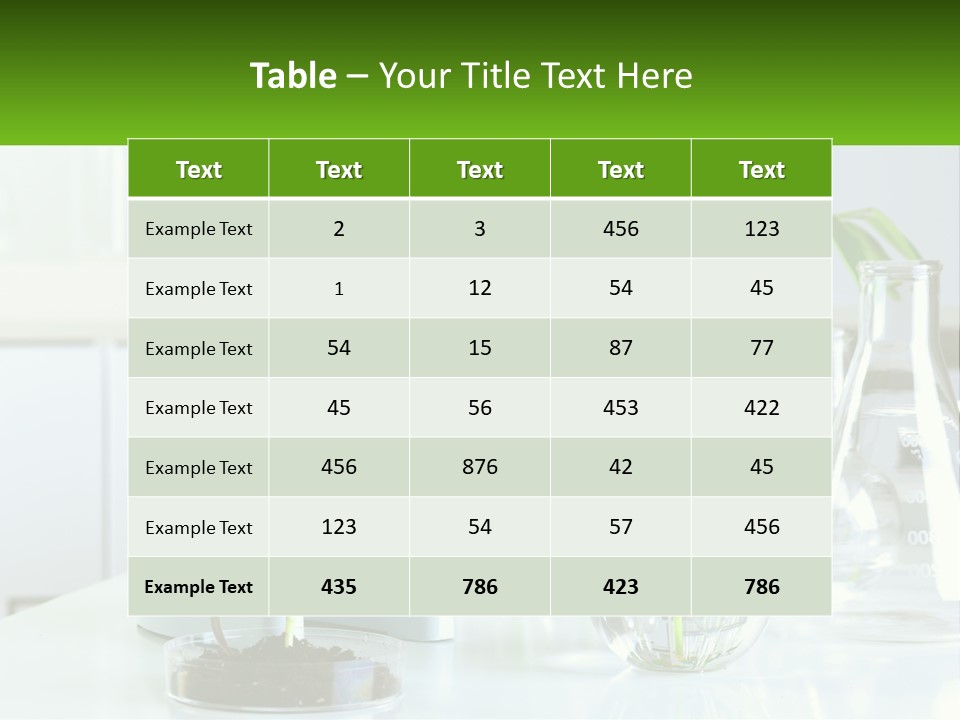 A Microscope And Some Plants On A Table PowerPoint Template