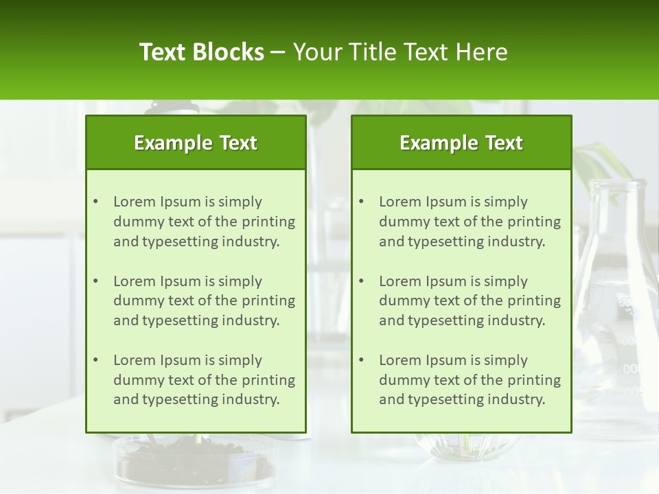 A Microscope And Some Plants On A Table PowerPoint Template