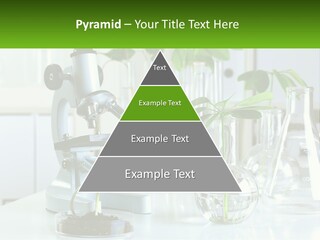 A Microscope And Some Plants On A Table PowerPoint Template