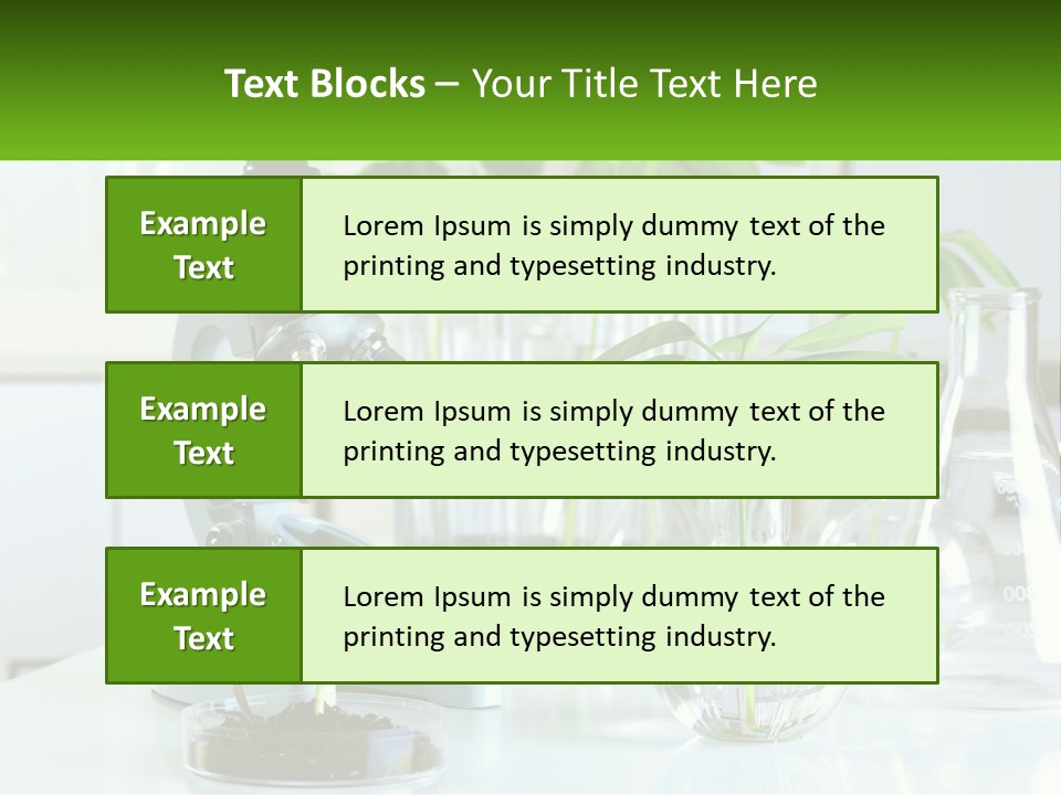 A Microscope And Some Plants On A Table PowerPoint Template
