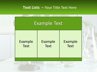 A Microscope And Some Plants On A Table PowerPoint Template