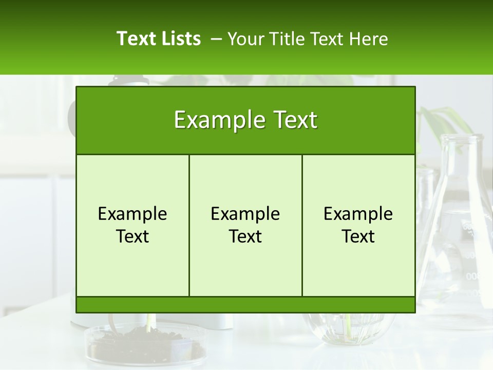 A Microscope And Some Plants On A Table PowerPoint Template