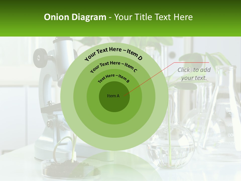 A Microscope And Some Plants On A Table PowerPoint Template