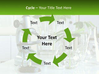 A Microscope And Some Plants On A Table PowerPoint Template