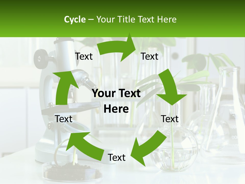 A Microscope And Some Plants On A Table PowerPoint Template