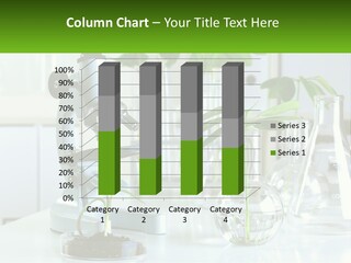 A Microscope And Some Plants On A Table PowerPoint Template