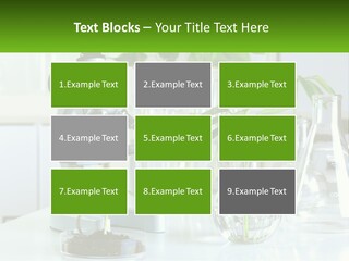 A Microscope And Some Plants On A Table PowerPoint Template