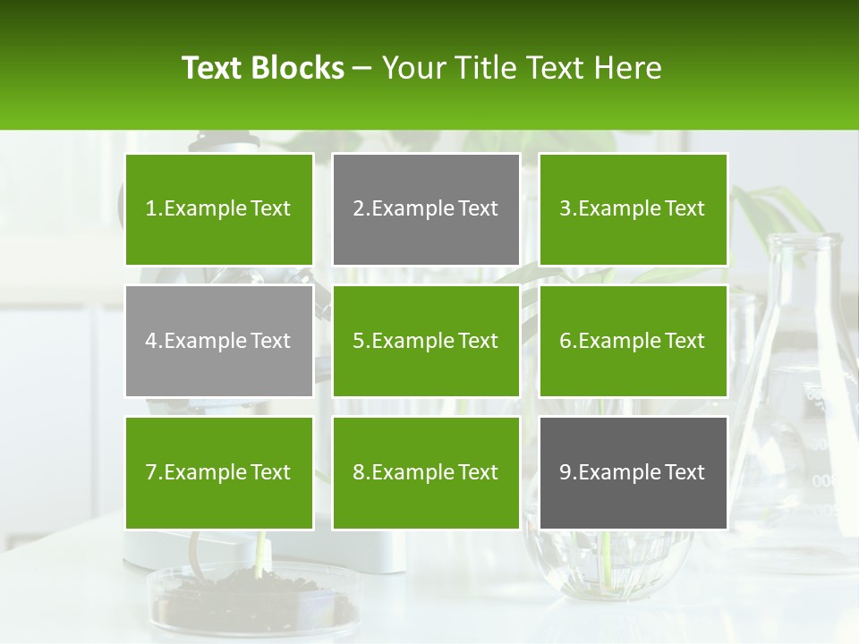 A Microscope And Some Plants On A Table PowerPoint Template