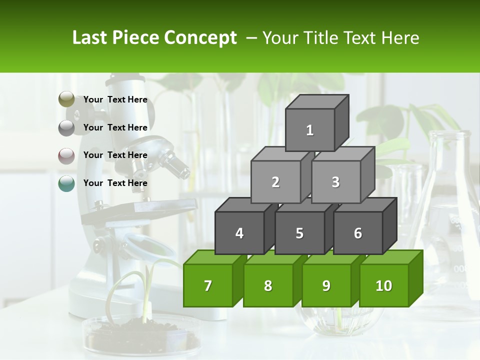 A Microscope And Some Plants On A Table PowerPoint Template
