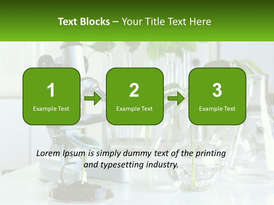 A Microscope And Some Plants On A Table PowerPoint Template