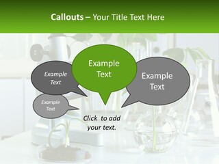 A Microscope And Some Plants On A Table PowerPoint Template