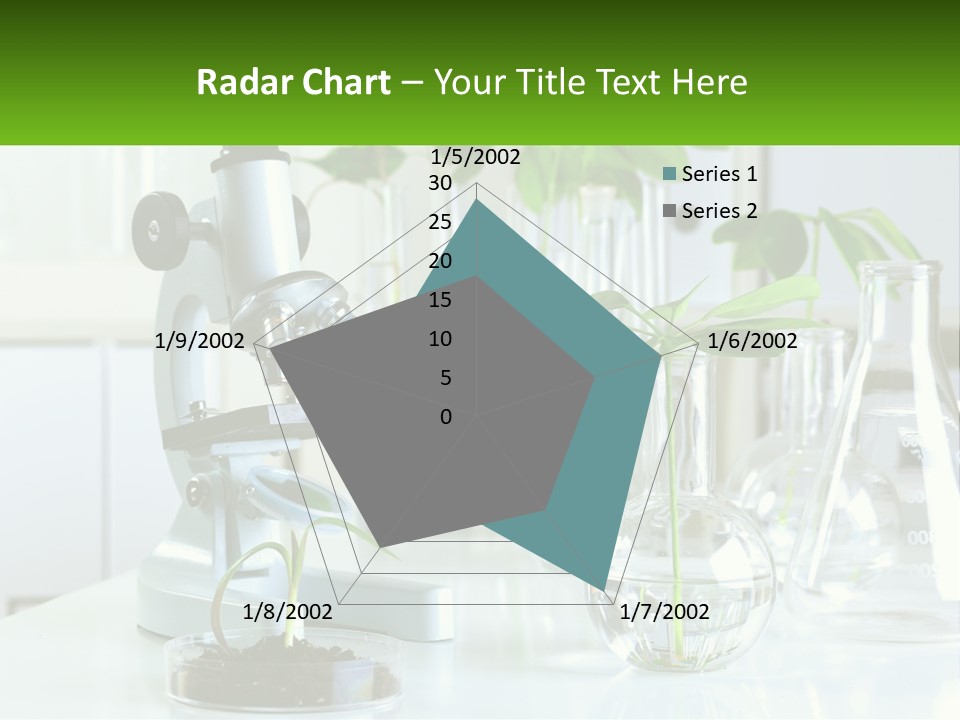 A Microscope And Some Plants On A Table PowerPoint Template