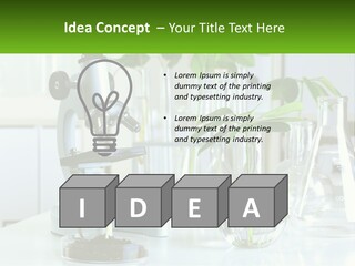 A Microscope And Some Plants On A Table PowerPoint Template