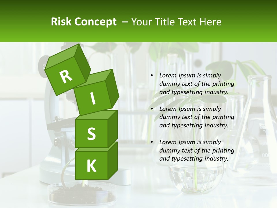 A Microscope And Some Plants On A Table PowerPoint Template