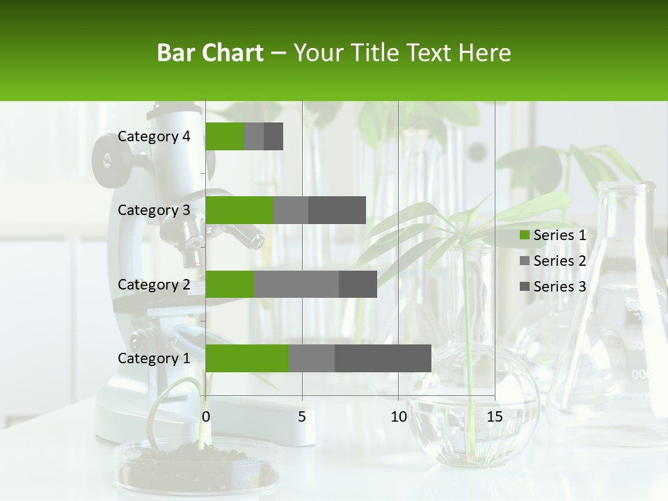 A Microscope And Some Plants On A Table PowerPoint Template