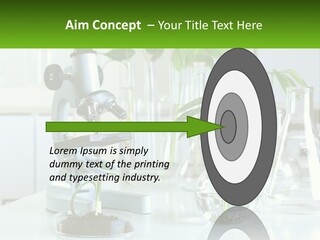 A Microscope And Some Plants On A Table PowerPoint Template