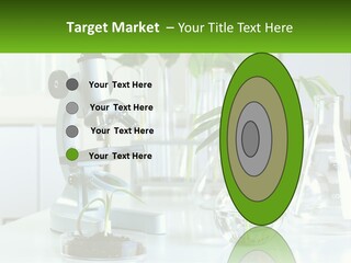 A Microscope And Some Plants On A Table PowerPoint Template