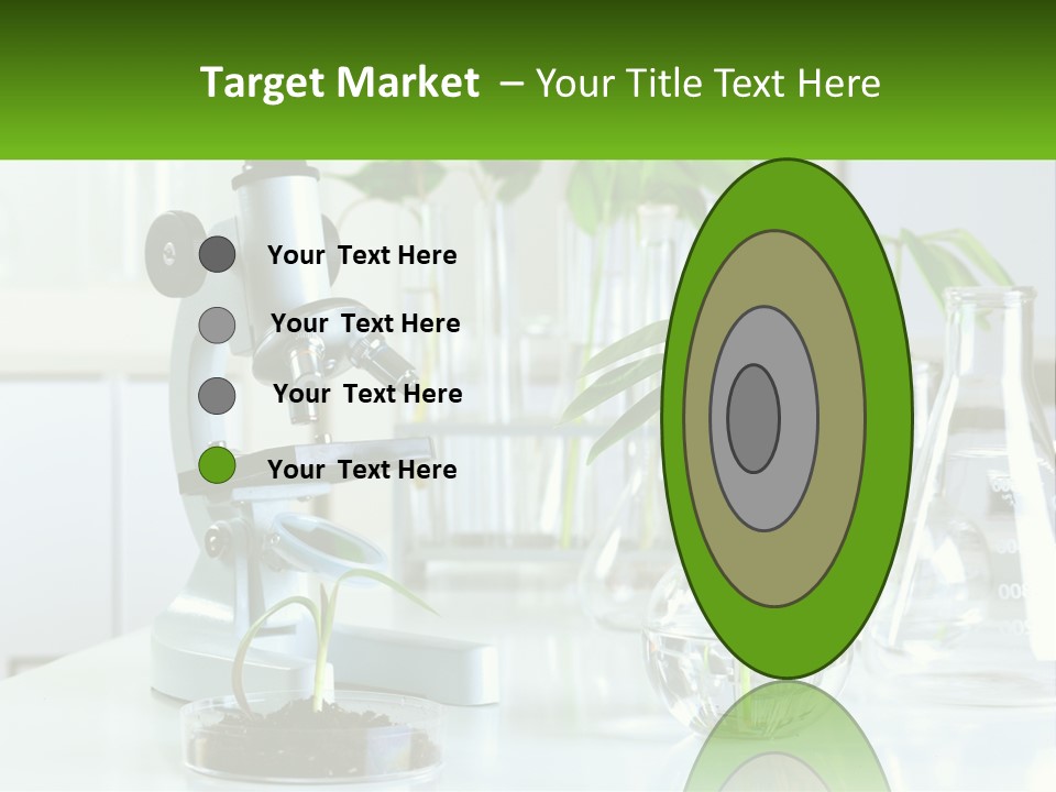 A Microscope And Some Plants On A Table PowerPoint Template